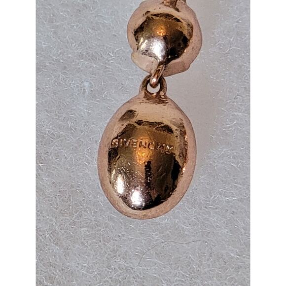 Givenchy Vintage Rose Gold Crystal Drop Earrings - Picture 5 of 6